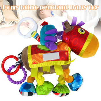 Newborn Baby Rattles Horse Doll Kids Soft Toy Children Toddlers Bed Hanging Decor FJ88